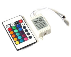 RGB-контроллер IR инфракрасный (6А, 24 кнопок на пульте)
